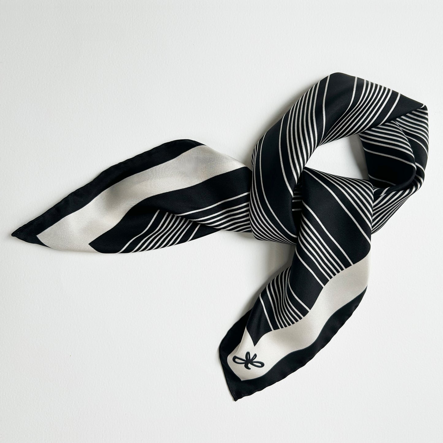 bold marine silk scarf