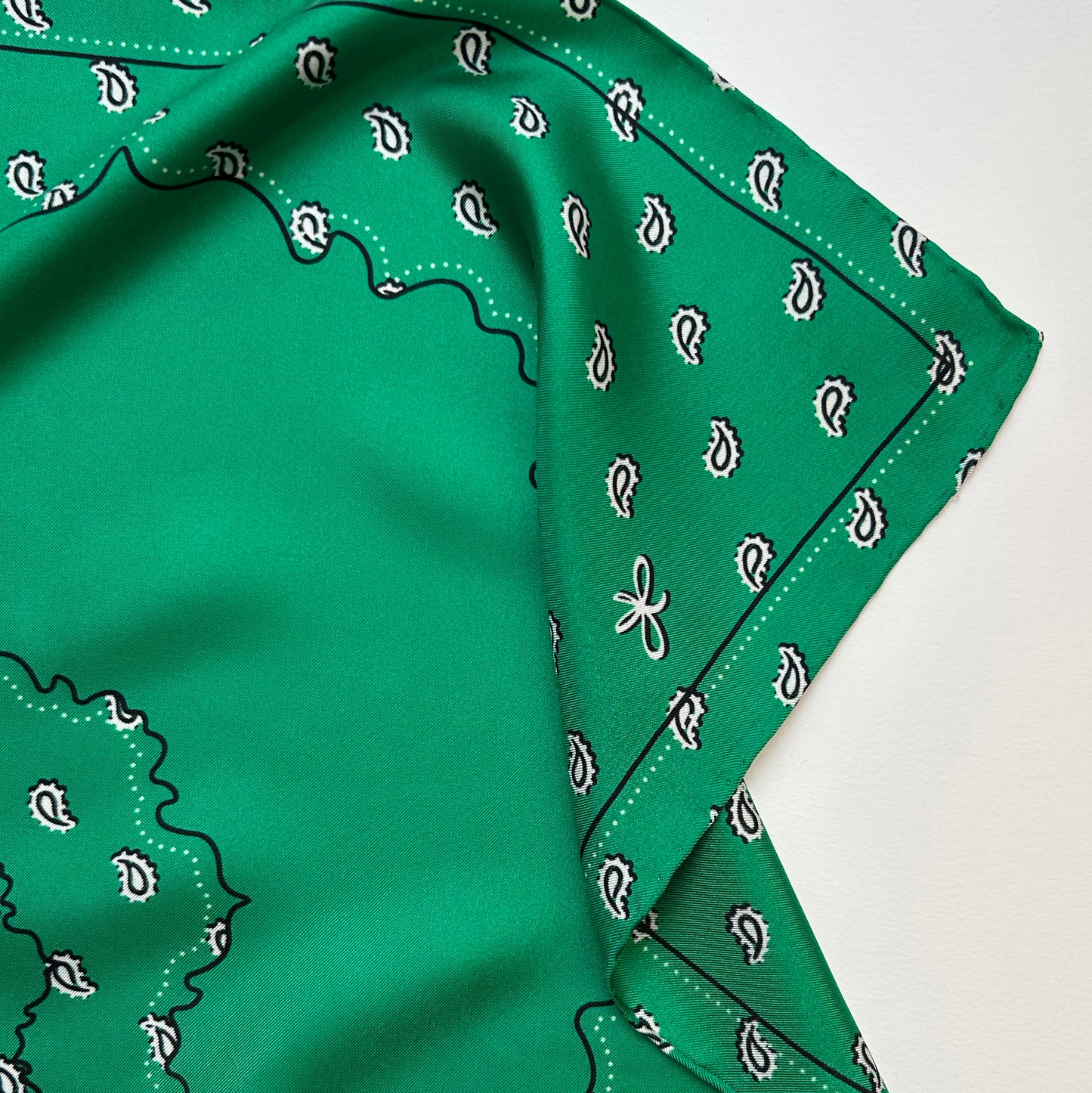 emerald bandana silk scarf