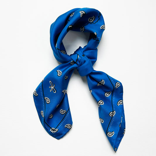 sapphire bandana silk scarf