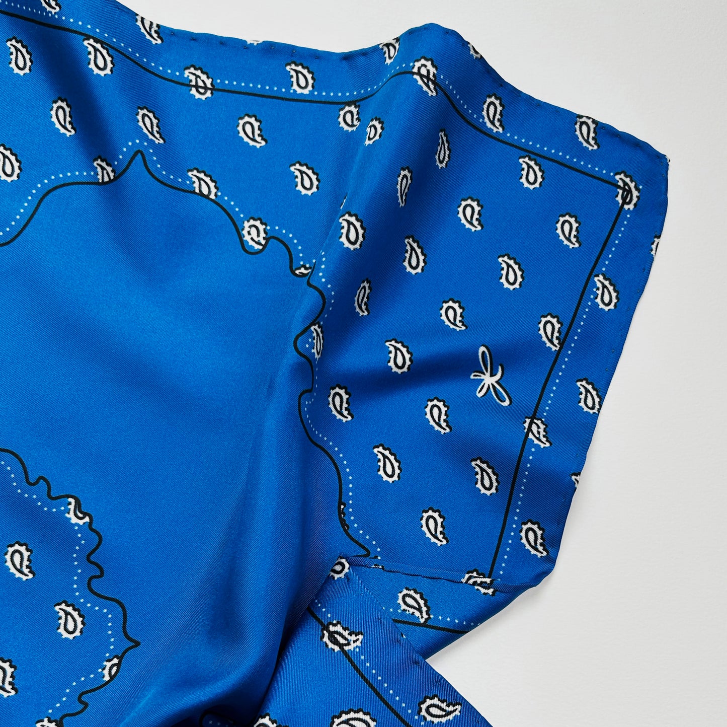 sapphire bandana silk scarf