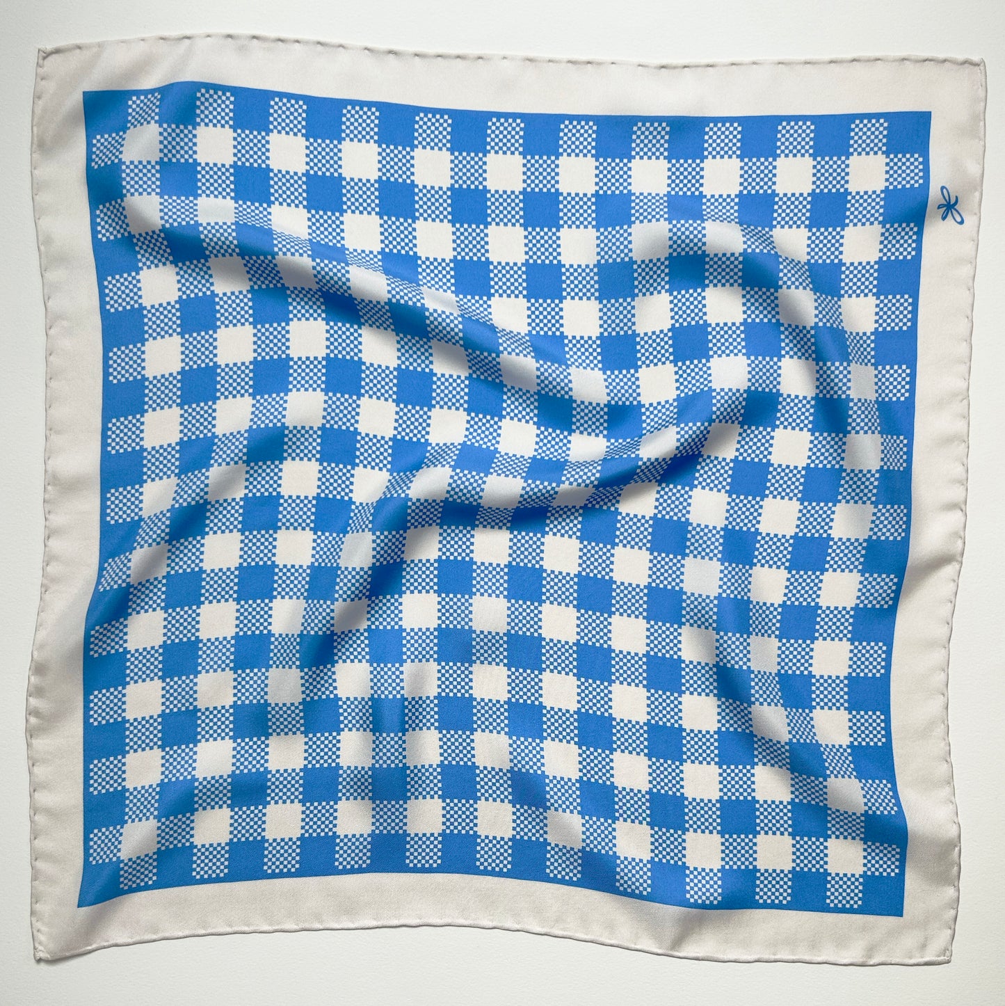 chess tartan silk scarf