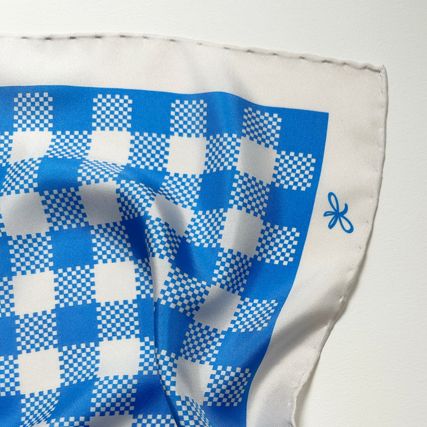 chess tartan silk scarf