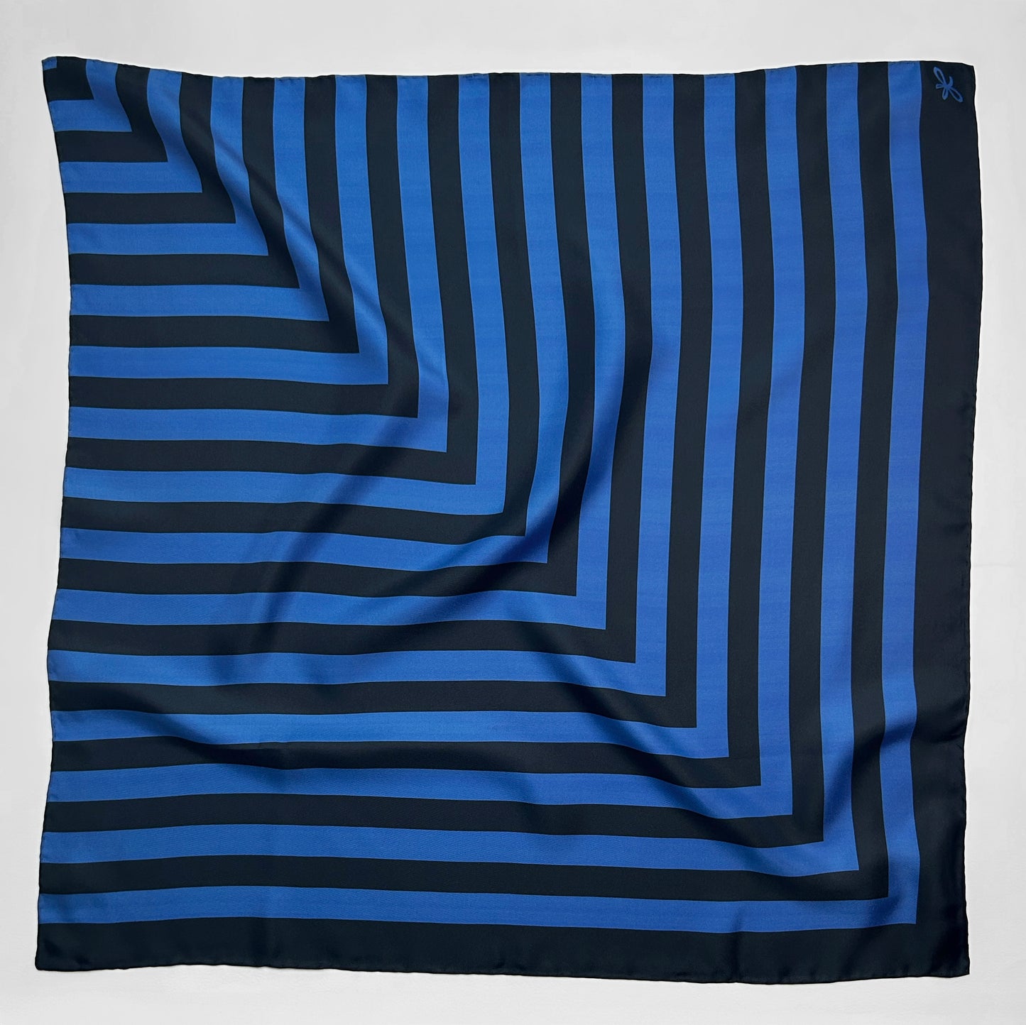 deep blue silk scarf