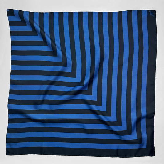 deep blue silk scarf