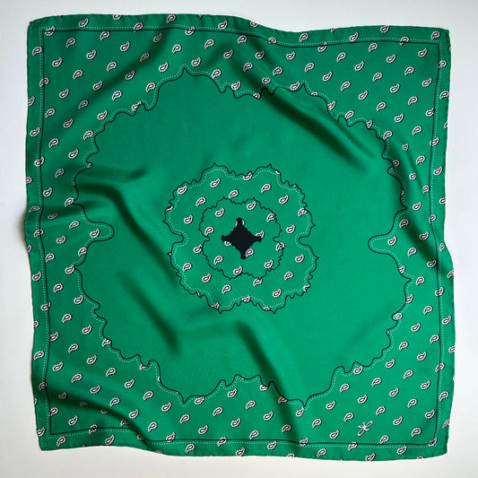 emerald bandana silk scarf
