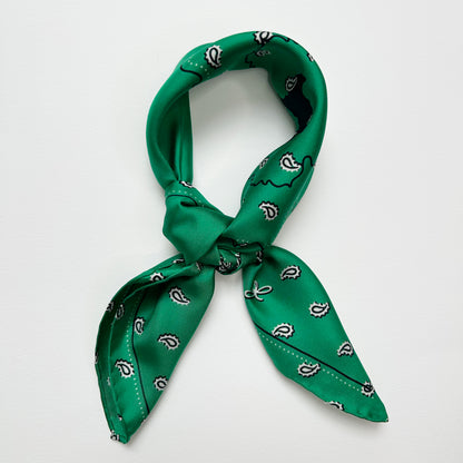emerald bandana silk scarf